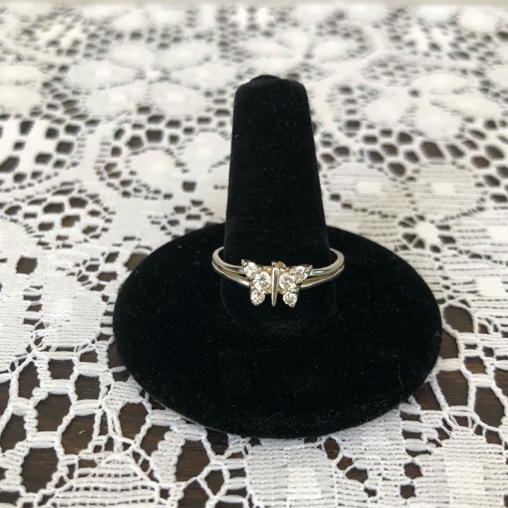 Cubic Zirconia Butterfly Ring Size 8.5